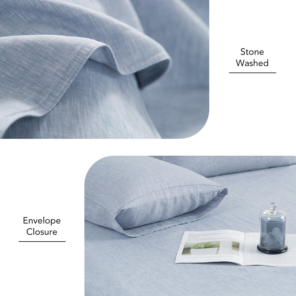 100% Yarn-dyed Linen Duvet Cover Set