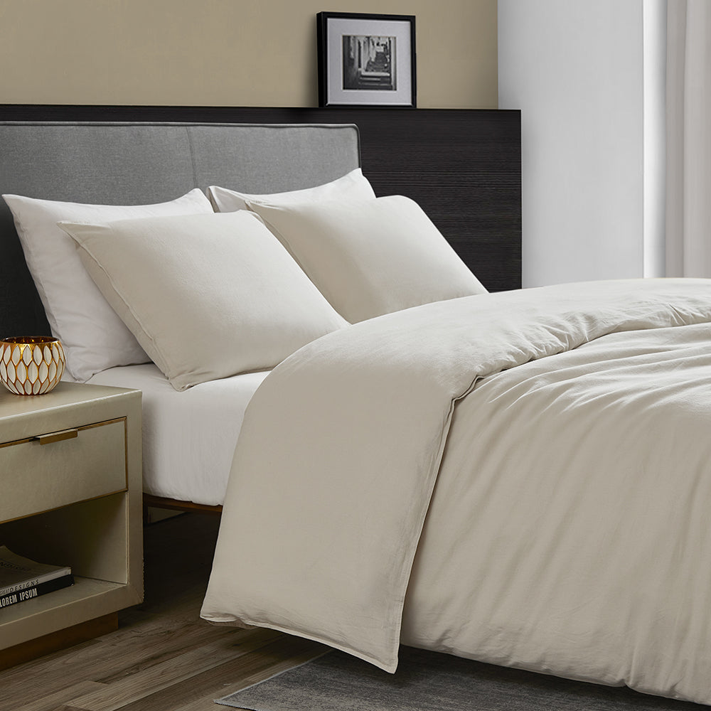 Linen Cotton Blend Duvet Cover Set